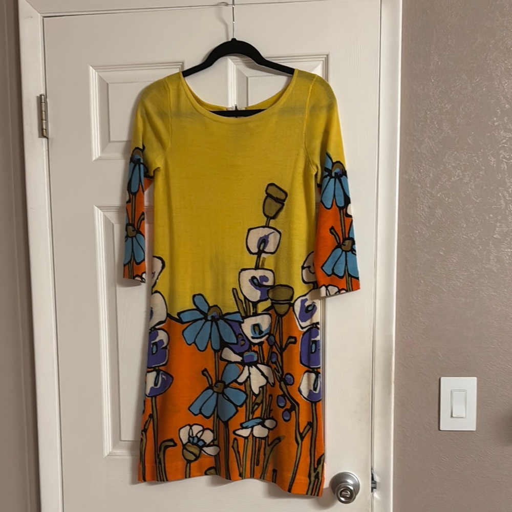J.Crew 100% merino wool 3/4 sleeves dress